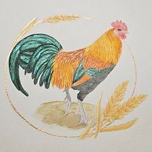 Filigrane Aquarellmalerei mit Metallic-Akzenten. Painting project by j_koroneko - 08.08.2024