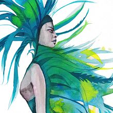 My project for course: Watercolor Fashion Illustration: Silhouette, Color and Flow. Traditional illustration, Watercolor Painting, and Fashion Illustration	 project by Valya Papadopoulou - 08.04.2024
