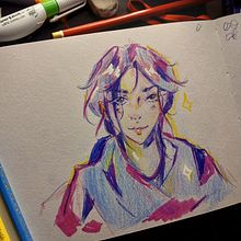 Mi proyecto del curso: Dibujo de retratos llamativos con lápices de colores. Un progetto di Disegno, Disegno di ritratti, Sketchbook e Disegno con matite colorate di espe_mmirandaj - 10.09.2024
