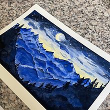 My project for course: Painting Atmospheric Landscapes with Gouache. Traditional illustration, Painting, and Gouache Painting project by Ashley Bedo - 08.10.2024
