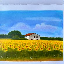 My project for course: Landscape Painting with Gouache for Beginners. Projekt z dziedziny  Sztuki piękne,  Malarstwo, Ilustracja naturalist, czna i Malowanie gwaszami użytkownika aromrak - 07.08.2024
