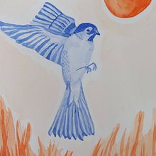 Ejercicio capa sobre capa Pajarillo. Watercolor Painting project by Cristina Fuentes García - 08.11.2024