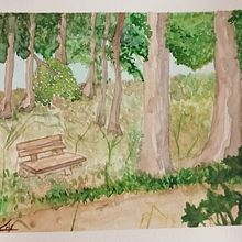 Un día en el bosque. Watercolor Painting project by Cristina Fuentes García - 08.11.2024