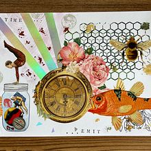TIME. Traditional illustration, Collage, Paper Craft, and Sketchbook project by Paulina Salazar - 08.10.2024