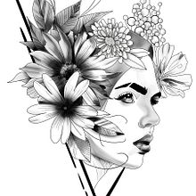 Mi proyecto del curso: Diseño e ilustración digital de tatuajes con Procreate. Un progetto di Illustrazione tradizionale, Graphic design, Illustrazione digitale, Design di tatuaggi e Disegno digitale di loba1209 - 12.08.2024