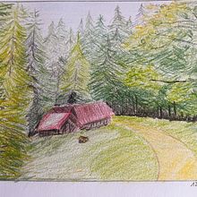 Camino del Bosque. Traditional illustration project by Fernando Barcos - 08.12.2024