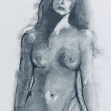 My project for course: Contemporary Drawing of the Human Figure. Un progetto di Illustrazione tradizionale, Belle arti, Disegno, Disegno artistico, Pittura acrilica e Disegno anatomico di michelleandaya - 12.08.2024