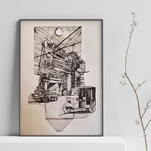 Rawlpindi I. Printing & Ink Illustration project by Sadaf Mirza - 08.14.2024