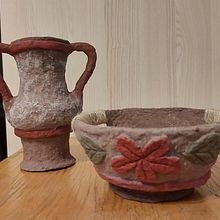My project for course: Paper pulp objects. Arts, Crafts, Product Design, Paper Craft, Decoration, Ceramics, DIY, Upc, and cling project by Corina Petre - 08.14.2024