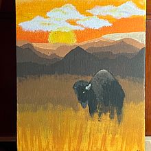 bufalo. Acr, and lic Painting project by anapaulinatr - 03.26.2023