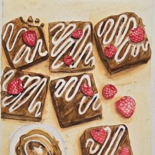 My project for course:  Flavorful Food Illustration with Watercolor. Traditional illustration, Fine Arts, Painting, and Watercolor Painting project by Emilie Jeanmougin - 08.15.2024