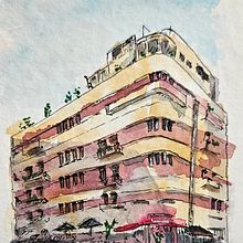 My project for course: Architectural Sketching with Watercolor and Ink. Sketching, Drawing, Watercolor Painting, Architectural Illustration, Sketchbook & Ink Illustration project by Rena Renka - 08.16.2024