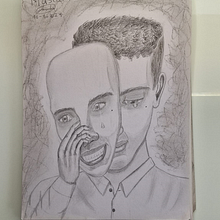 Mi proyecto del curso: Máscaras - José Viteri  . Arte plastice, Desen în creion, Desen, Desen de portret, Desen realist și Figura Desen de jviteri2004 - 08.17.2024