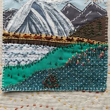 Embroidery for fabric journal. Arts, Crafts, and Embroider project by ilka_schoofs - 08.17.2024