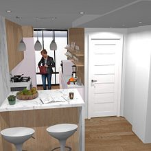 Renders de la cocina para una empresa de decoración de interiores. 3D & Interior Design project by Laura Gómez - 08.17.2024
