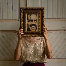 Bordado em ponto cruz do Jack Nicholson. Embroider project by Bianca Bellini - 08.17.2024