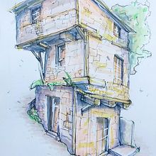 Mi proyecto del curso: Dibujo arquitectónico expresivo con marcadores de colores. Projekt z dziedziny Sketching,  R, sunek,  R, sunek architektoniczn, Sketchbook,  R i sunek atramentem użytkownika Anthony Castillo - 17.08.2024