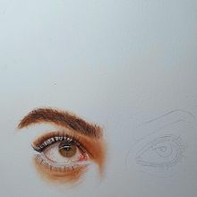 Mon projet du cours : Dessins à l'aquarelle : comment peindre des yeux expressifs. Un proyecto de Bellas Artes, Pintura, Pintura a la acuarela y Dibujo de Retrato de Julie Berthelot-Billard - 18.08.2024