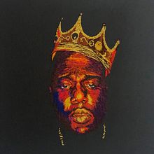 Biggie, Embroidery on Canvas. Embroider, Fine Arts, Arts, Crafts, and Fiber Arts project by chiara_gasparetto - 08.18.2024