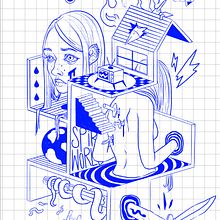 My project for course: Dreamlike Illustration: Draw Your Imagination. Un progetto di Illustrazione tradizionale, Disegno e Illustrazione con inchiostro di Mai Sela - 18.08.2024