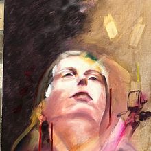 Mein Abschlussprojekt für den Kurs: Experimentelles Porträt. Fine Arts, Painting, Acr, lic Painting, and Oil Painting project by mihyun - 08.18.2024