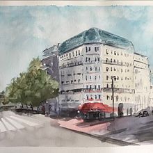 Mi proyecto del curso: Dibujo arquitectónico con acuarela y tinta. Sketching, Drawing, Watercolor Painting, Architectural Illustration, Sketchbook & Ink Illustration project by rosa_pb21 - 08.18.1990