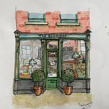 My project for course: Watercolor Urban Illustration: Portray your City. Painting, Drawing, Watercolor Painting, and Architectural Illustration project by SARA (Tsukumo) - 08.18.2024