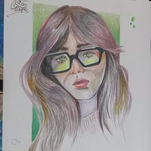 Meu projeto do curso: Desenho de retratos vibrantes com lápis de cor. Un progetto di Disegno, Disegno di ritratti, Sketchbook e Disegno con matite colorate di Victor Gomes - 17.08.2024