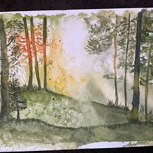 My project for course: Dreamy Watercolor Landscapes: Paint with Light. Painting, and Watercolor Painting project by Kristine Lloyd - 08.19.2024