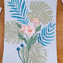 Mi proyecto del curso: Pintura botánica con acrílico. Traditional illustration, Fine Arts, Painting, Acr, lic Painting, and Botanical Illustration project by Diana Ochoa - 08.20.2024