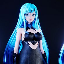 Character Cute Anime 3d Model by Oscar Creativo. 3D, 3D Animation, 3D Modeling, 3D Character Design, 3D Design, 3D Lettering, Character Design, Digital Illustration, Digital Design, Game Design, Multimedia, VFX, Creativit, Sketching, 2D Animation, and Manga project by Oscar Creativo - 08.20.2024