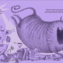 “Oh No Peanut!” By Erin Reeves. Projekt z dziedziny Trad, c, jna ilustracja,  R, sunek, Ilustracje dla dzieci, Książka obrazkowa, R, sowanie kredkami, Malarstwo akr i lowe użytkownika Erin - 14.08.2024