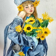 My project for course: Expressive Manga Illustration in Watercolor. Traditional illustration, Drawing, Watercolor Painting, and Manga project by Ni Wansani - 08.21.2024