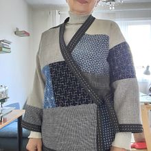 My project for course: Introduction to Japanese Sashiko Stitching. Projekt z dziedziny  Haft,  Tkactwo, DIY, Upc, cling, Wzornictwo tekst i liów użytkownika Lena Tishkina - 21.08.2024