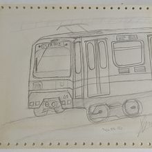 Tren FM-86 a lápiz. Un progetto di Disegno a matita di Yectli Rincón - 21.08.2024