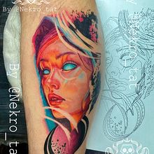 Mi proyecto del curso: Tatuaje realista a color . Tattoo Design project by Nekro Rodriguez - 08.22.2024
