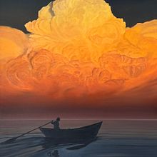 Orange Clouds. Painting project by Derek Macara - 08.22.2024