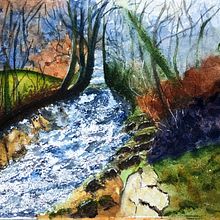 My project for course: Painting Realistic Watercolor Landscapes. Fine Arts, Painting, Sketching, Watercolor Painting, and Naturalistic Illustration project by barbcouilliard - 08.22.2024