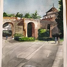 Il mio progetto del corso: Disegno architettonico con acquerello e inchiostro. Un progetto di Bozzetti, Disegno, Pittura ad acquerello, Illustrazione architettonica, Sketchbook e Illustrazione con inchiostro di ludovicomuroni - 23.08.2024
