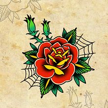 Rosa tradicional . Projekt z dziedziny  R, sunek, Ilustracja c, frowa i Projektowanie tatuaż użytkownika Javier Atata - 20.08.2024