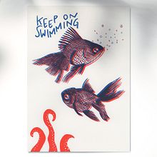 Screenprint - keep on swimming. Un progetto di Graphic design di Yolien De Moor - 23.08.2024