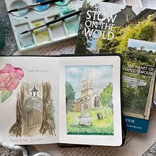 My project for course: Watercolor Travel Journal. Un progetto di Illustrazione tradizionale, Pittura ad acquerello, Illustrazione architettonica e Sketchbook di vixie - 24.08.2024