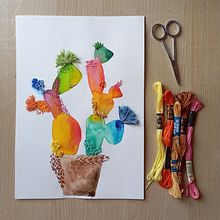 Il mio progetto del corso: Tecniche di base di ricamo e acquerello. Painting, Watercolor Painting, Embroider, and Textile Design project by liana_montaruli - 08.24.2024