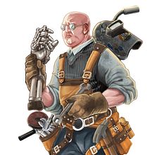 The prosthetic mechanic. Un progetto di Character design, Pittura digitale, Arte concettuale e Illustrazione digitale di HALDEY LEONARDO - 18.08.2024