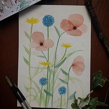 My project for course: Floral Arrangement Illustration in Watercolor. Un proyecto de Ilustración tradicional, Bellas Artes, Pintura, Pintura a la acuarela, Ilustración botánica e Ilustración naturalista				 de anriettae - 25.08.2024