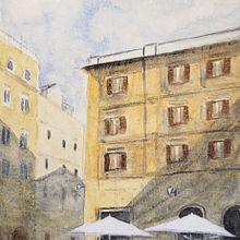 Mój projekt z kursu: Techniki malowania współczesnych pejzaży miejskich akwarelami. Painting, and Watercolor Painting project by Marcin Szymanski - 08.25.2024