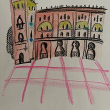 Mi proyecto del curso: Sketching urbano: dibuja tu ciudad en movimiento. Un progetto di Pittura ad acquerello e Sketchbook di lulatorront - 26.08.2024