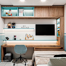 Diseño Interior-Dormitorio Infantil. Architecture, Interior Design, and 3D Modeling project by Sheyla Olmedo Castillo - 07.10.2023