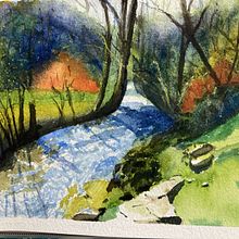 My project for course: Painting Realistic Watercolor Landscapes. Fine Arts, Painting, Sketching, Watercolor Painting, and Naturalistic Illustration project by nilguncakar2 - 08.26.2024