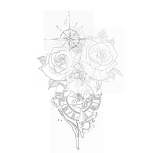 Mi proyecto del curso: Técnicas de tatuaje blackwork con línea fina. Tattoo Design project by milena nungeser - 08.21.2024